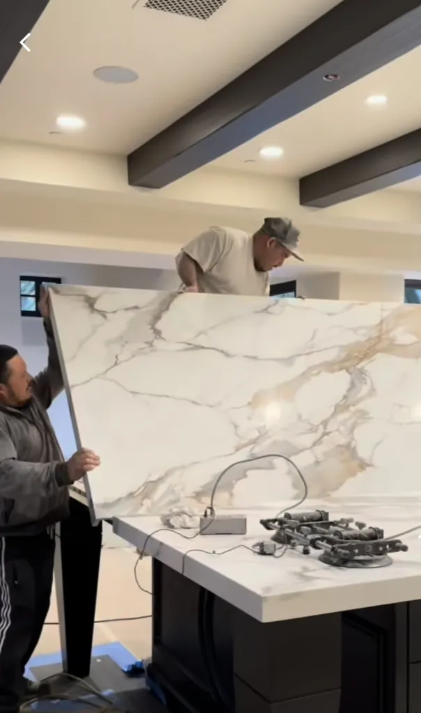 Cabinet installation in progress