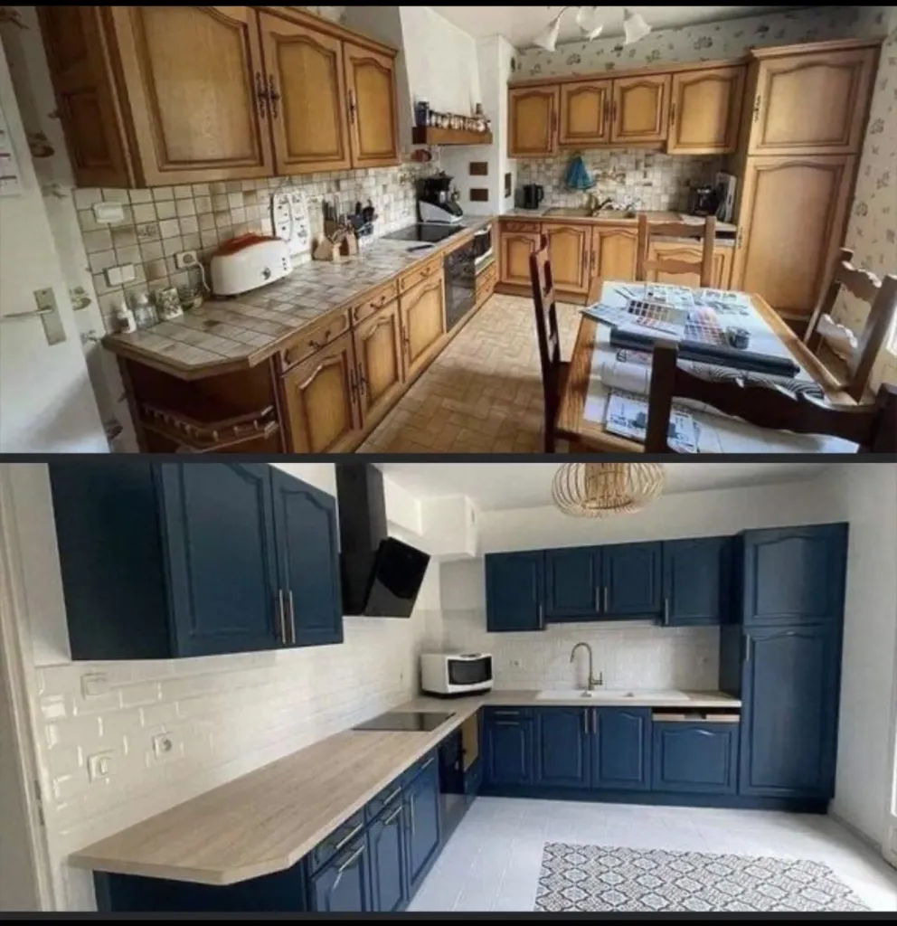 Kitchen renovation before and after, photo 4
